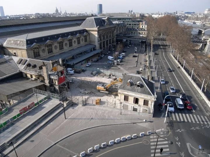 Gare d'Austerlitz à Paris, vue aérienne